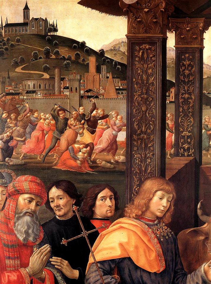 Domenico ghirlandaio, adorazione dello spedale degli innocenti 01