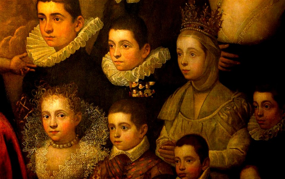Domenico Tintoretto (1560-1635) (attributed to) - The Comiciro-Comero Family Adoring the Madonna and Child (detail 1) - 1257177 - National Trust