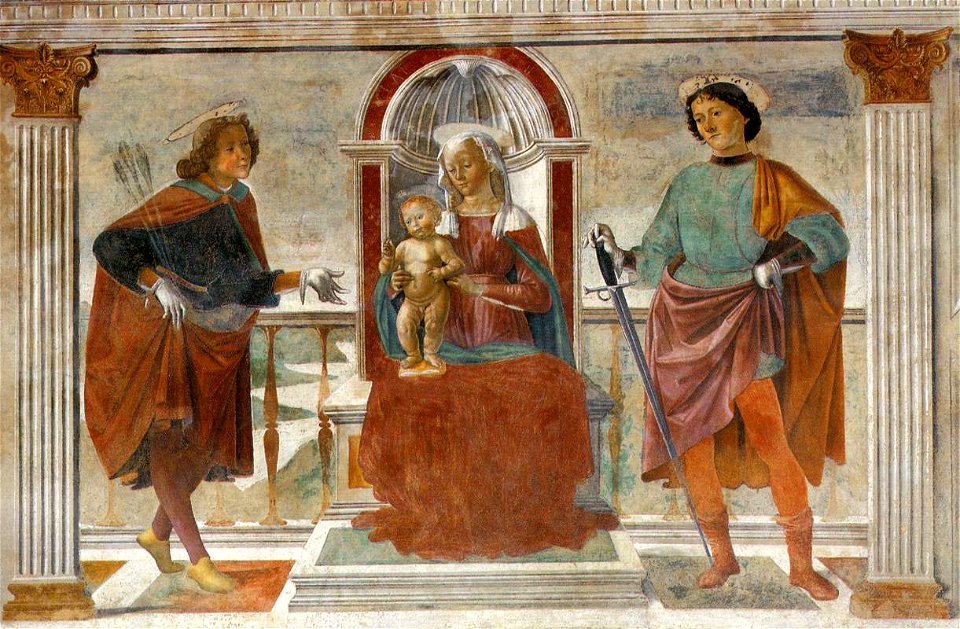 Domenico ghirlandaio, madonna e santi, brozzi