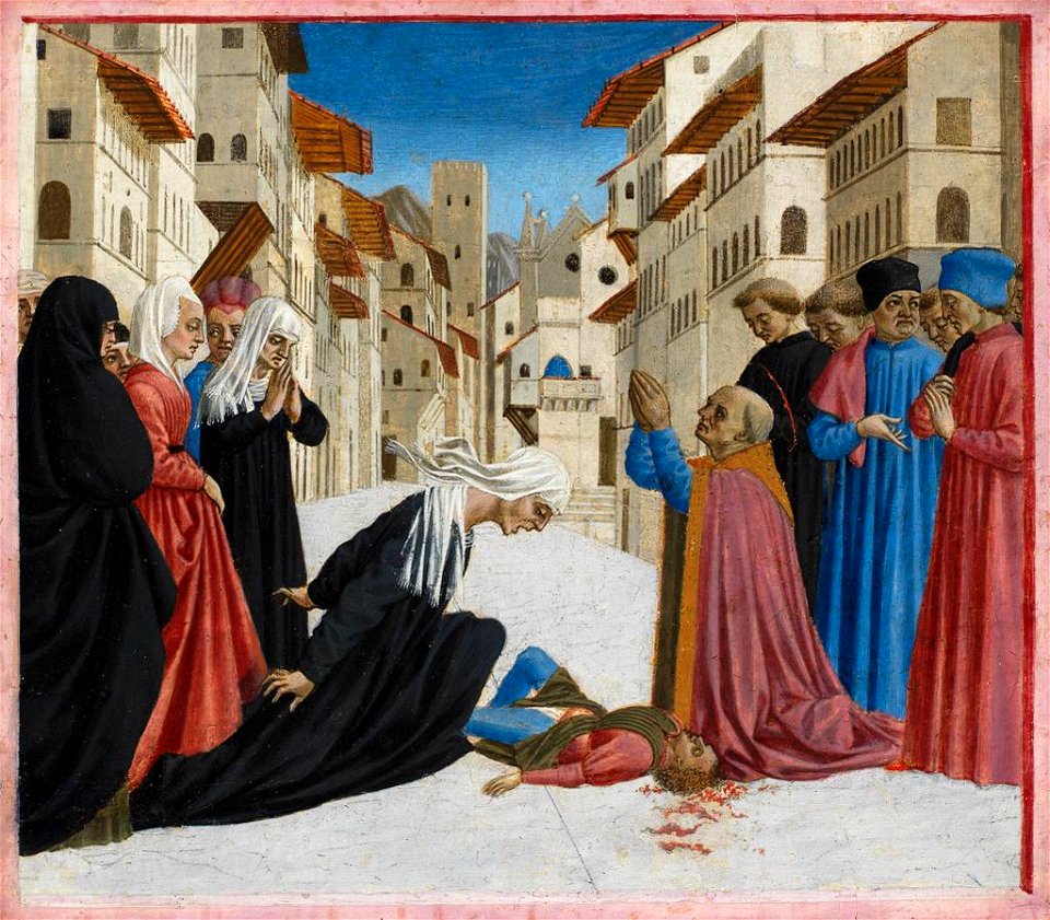 Domenico Veneziano - A Miracle of St Zenobius, 1107