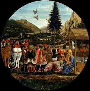 Domenico Veneziano - The Adoration of the Magi - Google Art Project. Free illustration for personal and commercial use.