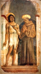 Domenico veneziano, St John the Baptist and St Francis. Free illustration for personal and commercial use.