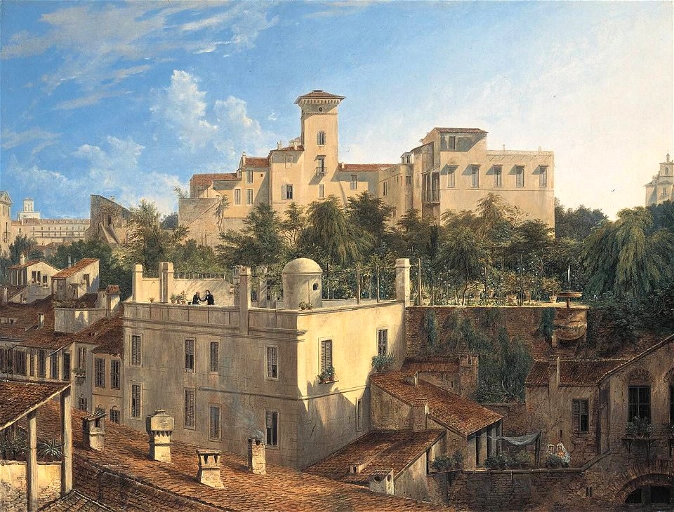 Domenico-quaglio-blick-auf-die-villa-malta-in-rom