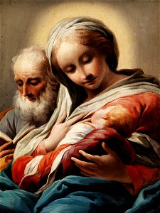 Domenico Pedrini (attr) Virgin with child and St Joseph