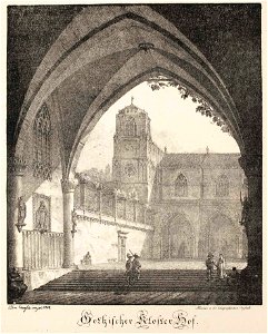 Domenico Quaglio Gothischer Klosterhof
