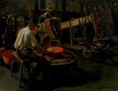 Dominik Skutecký - Vykúvanie kotlov - O 1228 - Slovak National Gallery