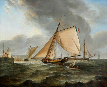 Dominic Michael Serres (1763-after 1816) - The French Cutter 'La Paix' - BHC3440 - Royal Museums Greenwich