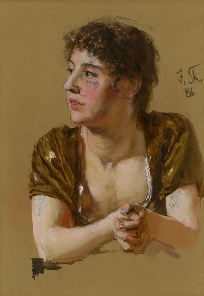 Dominik Skutecký - Study of a Women (Portrait) - K 3343 - Slovak National Gallery