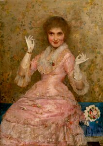 Dominik Skutecký - Žena s kvetom - O 963 - Slovak National Gallery