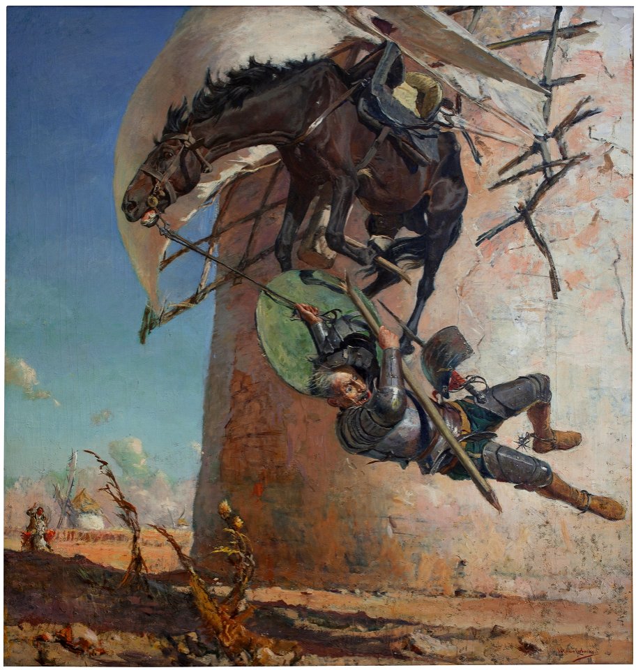 Don Quijote y los molinos de viento (Prado)