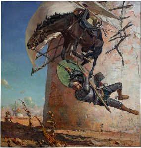 Don Quijote y los molinos de viento (Prado)
