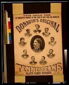 Donavin's Original Tennesseans slave cabin singers. LCCN2014637027. Free illustration for personal and commercial use.