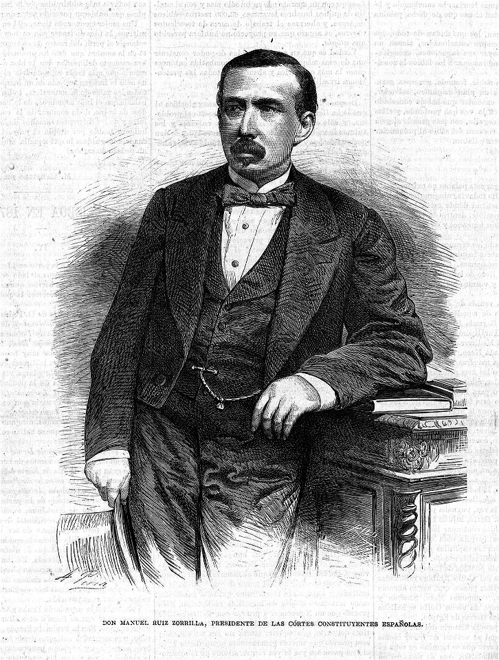 Don Manuel Ruiz Zorrilla, presidente de las Cortes constituyentes españolas, de Alfredo Perea