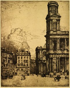 Donald Shaw MacLaughlan, Saint Sulpice, Paris - La Grande Tour, 1900
