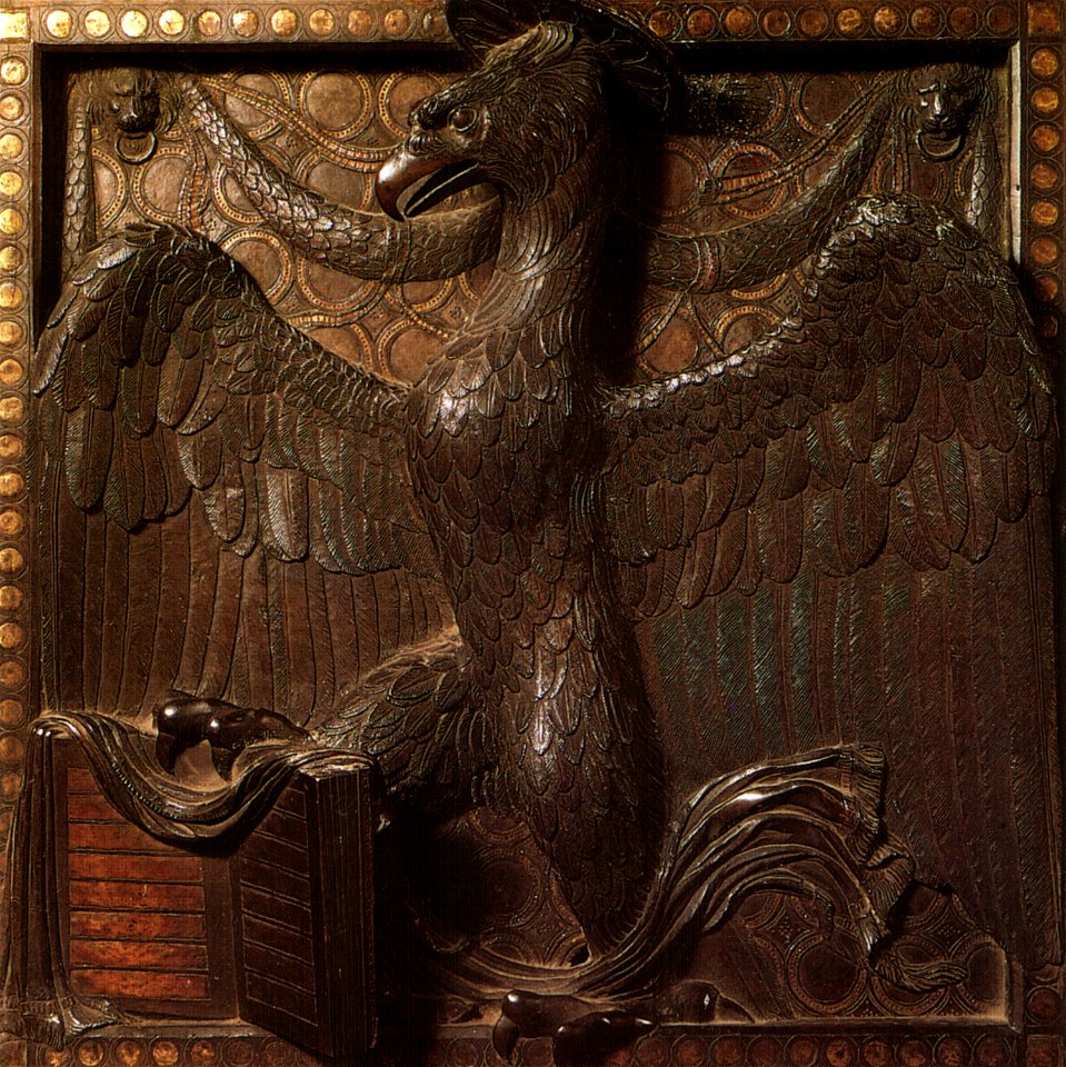 Donatello, simbolo dell'evangelista giovanni
