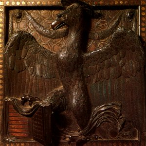 Donatello, simbolo dell'evangelista giovanni