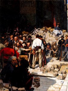André Devambez - La Barricade ou l'Attente