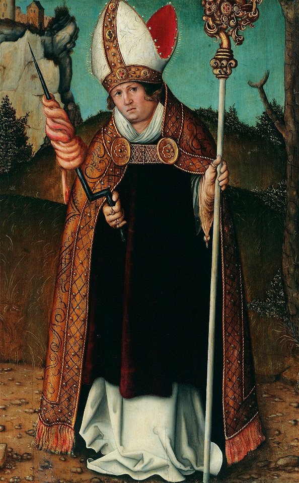 Donauländischer Maler (Nachfolge Lucas Cranach d. Ä.) - Hl. Erasmus - 8617 - Kunsthistorisches Museum