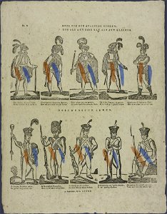 Deze vyf zyn Spaanshe heeren, zoo als men zien kan aan hun kleeren-Catchpenny print-SMC K 0055