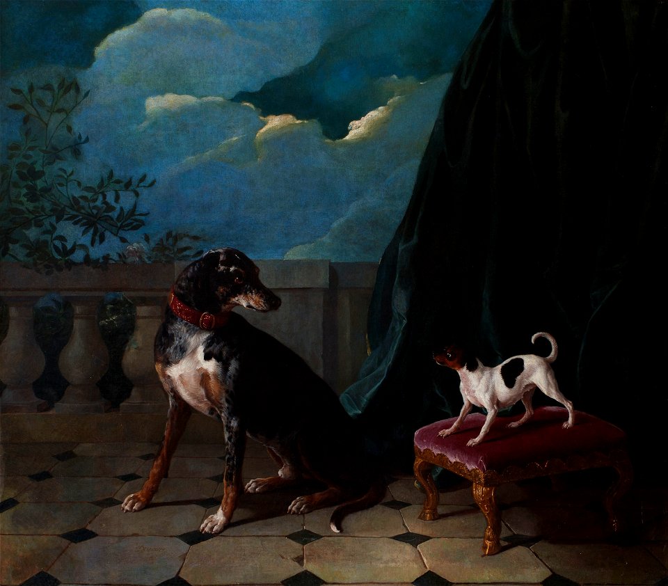 Deux chiens sur une terrasse (pcw13 0328)