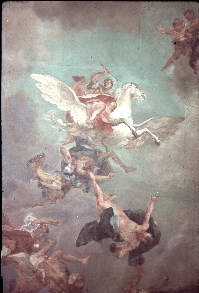 Df wm 0004806 Silvestre, Louis Dresden, Brühlsches Palais, Ballsaal im zweiten Obergeschoss Detail