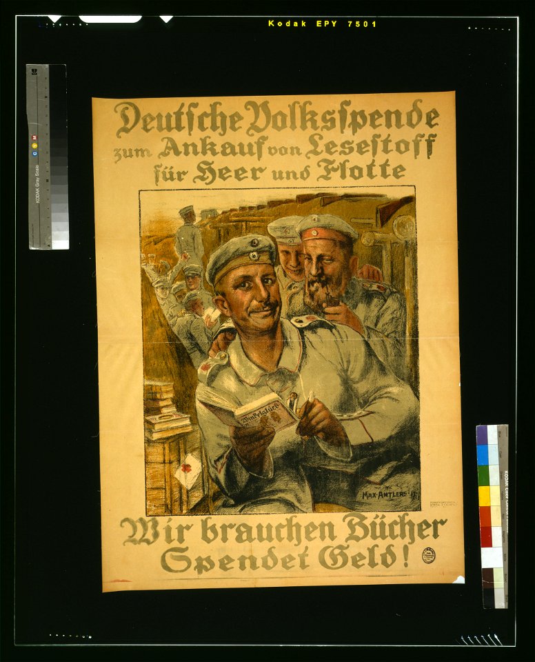 Deutsche Volksspende zum Ankauf von Lesestoff für Heer und Flotte - Max Antlers. LCCN2004665804