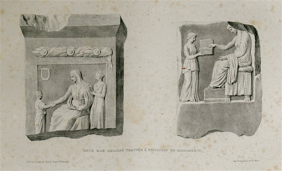 Deux bas reliefs trouvés à Navlochos et Mesembrid - Sayger C - 1834