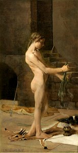 Thomas Wilmer Dewing - The Sorcerer's Slave (1877)