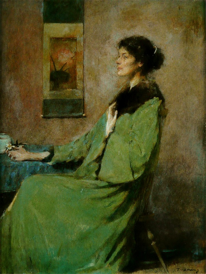 Thomas Dewing - Portrait de femme