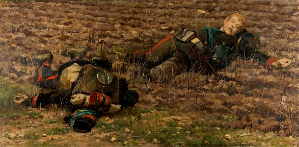 Deux mobiles tués, fragment du panorama de La Bataille de Champigny