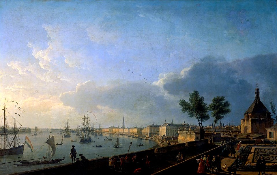 Deuxieme vue du port de Bordeaux prise du château Trompette
