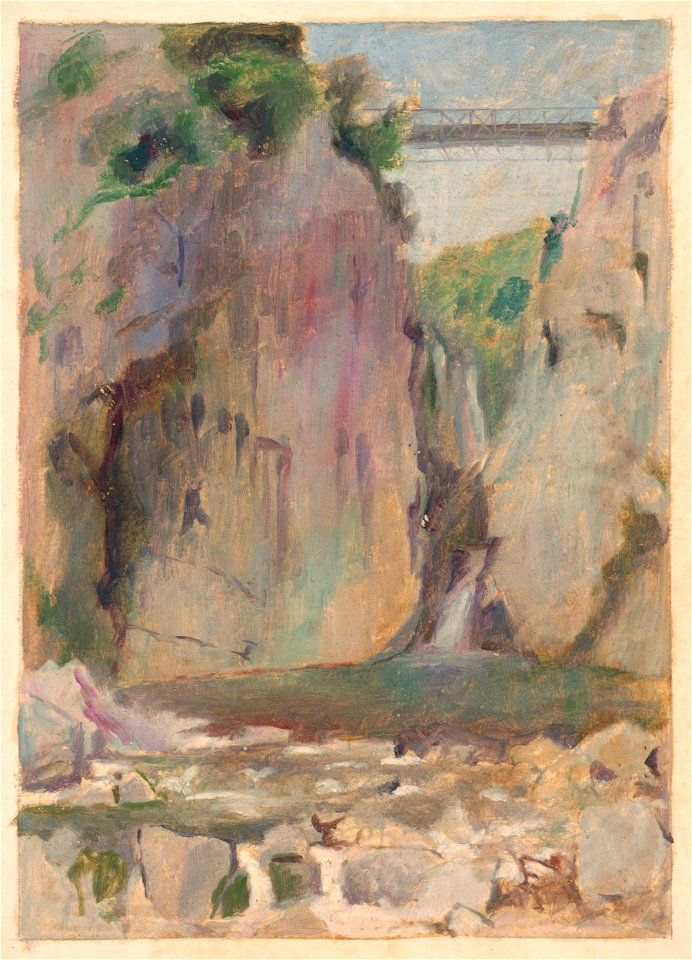 Dezider Czölder - Landscape with a Waterfall - O 5566 - Slovak National Gallery