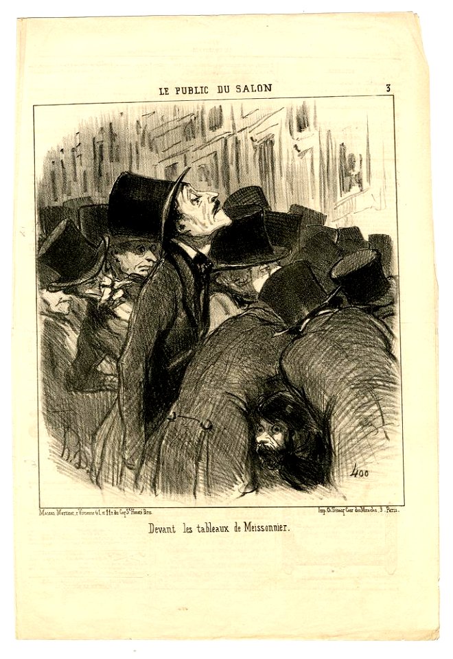 Devant les tableaux de Meissonier (In front of Meissonier's paintings) (BM 1861,1012.484)