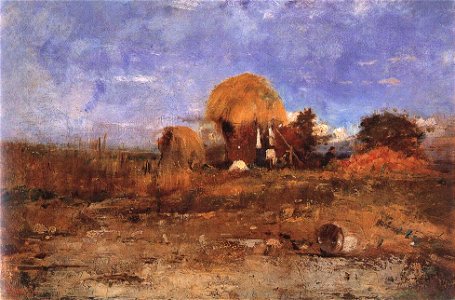 Deák-Ébner, Lajos - Landscape with Straw Hut (ca 1875)