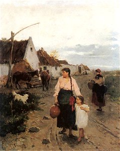 Deák-Ébner, Lajos - On the Fringe of Village (ca 1880)