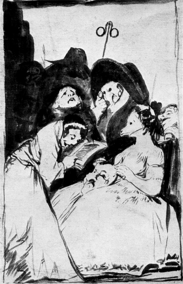 Dibujo preparatorio 1 Capricho 57 Goya