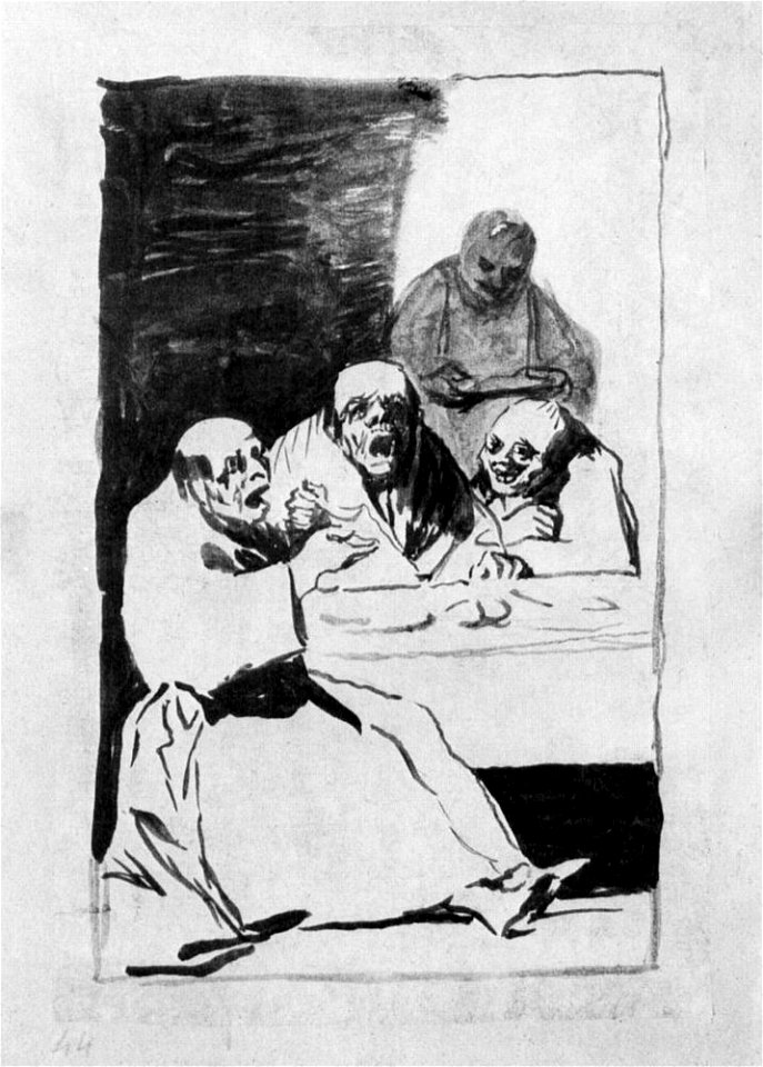 Dibujo preparatorio 2 Capricho 13 Goya