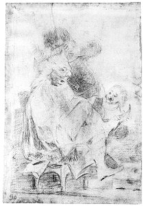 Dibujo preparatorio Capricho 29 Goya