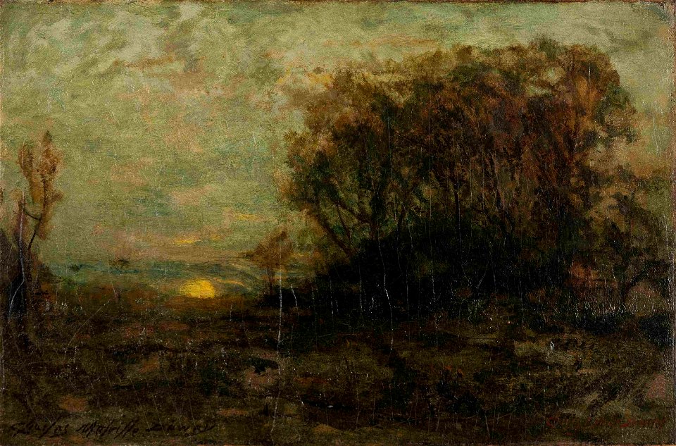 Evening Landscape by Charles Melville Dewey, oil 