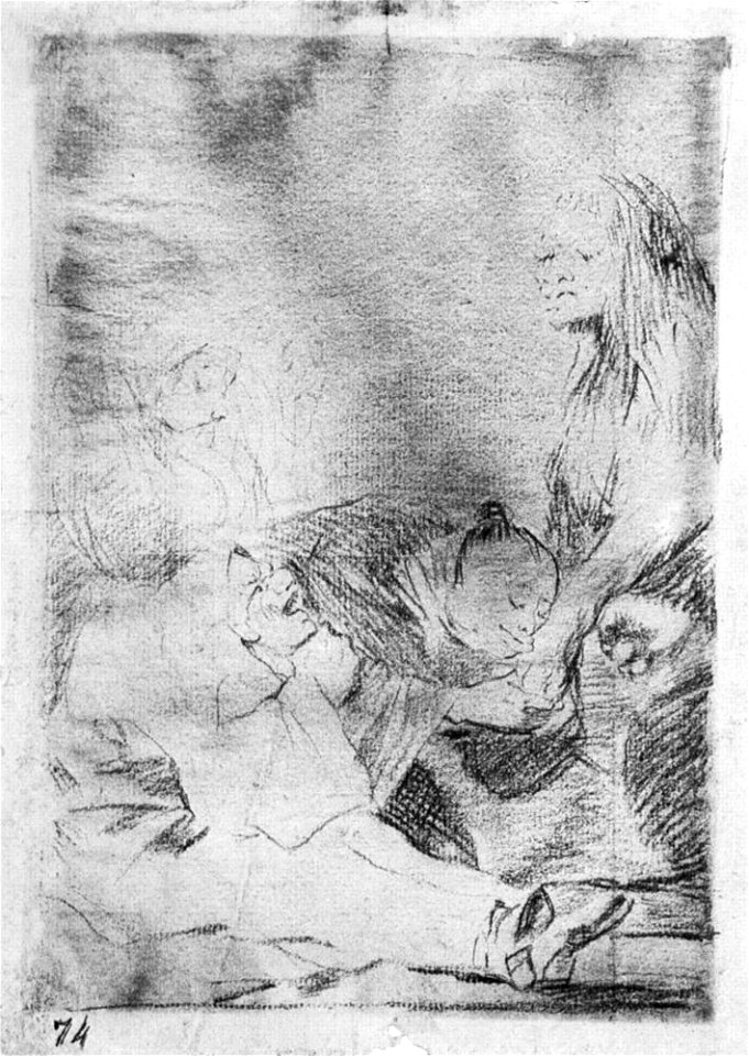 Dibujo preparatorio Capricho 47 Goya