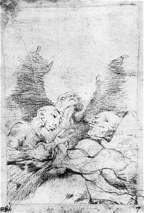 Dibujo preparatorio Capricho 51 Goya