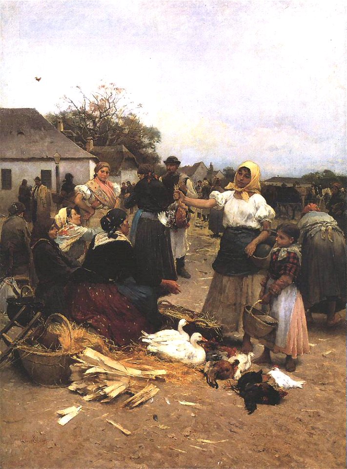 Deák-Ébner, Lajos - Poultry Market (1885)