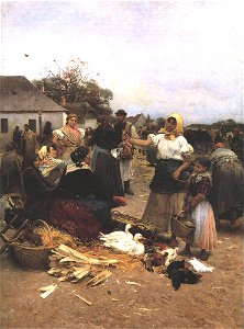 Deák-Ébner, Lajos - Poultry Market (1885)