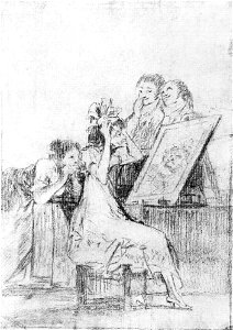 Dibujo preparatorio Capricho 55 Goya