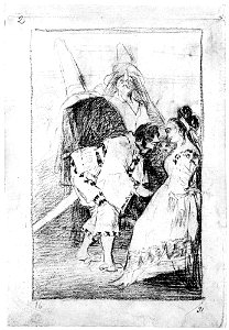 Dibujo preparatorio Capricho 6 Goya