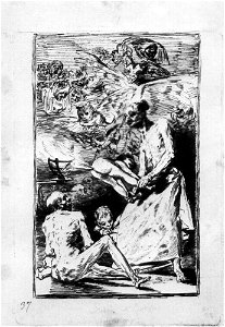 Dibujo preparatorio Capricho 69 Goya