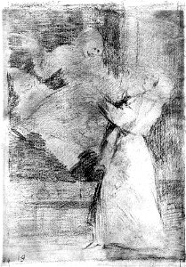 Dibujo preparatorio Capricho 74 Goya