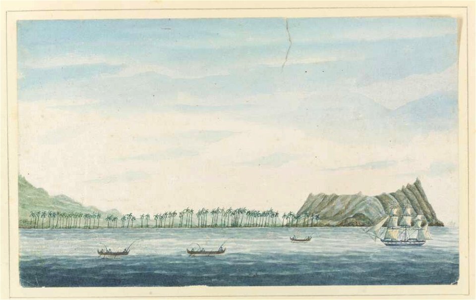 Diamond Point, Honolulu, Sandwich Islands, ca. 1850