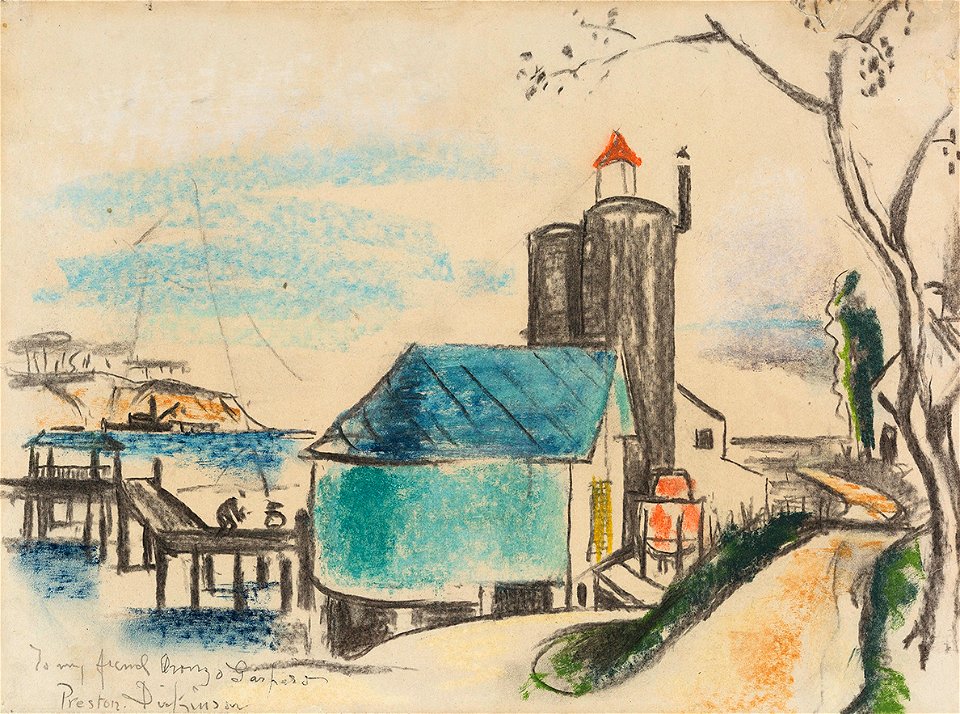 Long Island by Preston Dickinson, watercolor