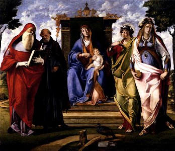 Benedetto Diana Virgen entronizada con santos 1515 Gallerie Accademie Venecia
